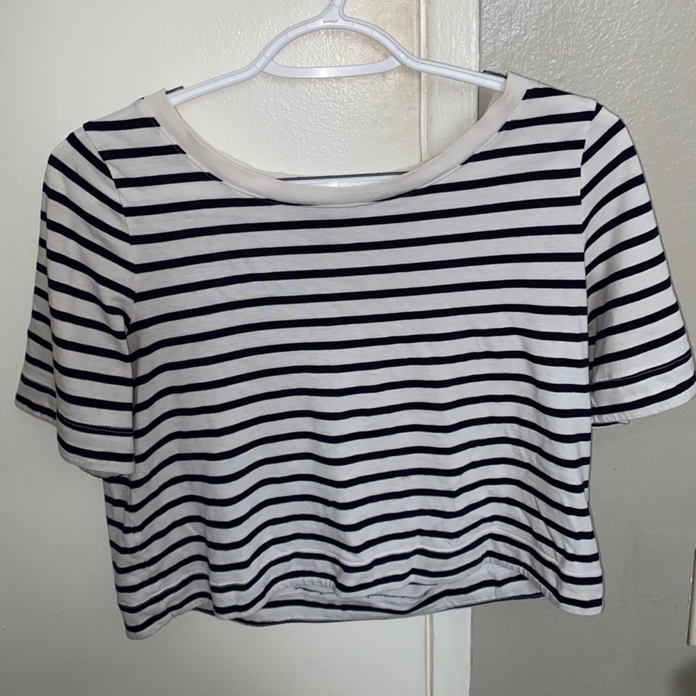BANANA REPUBLIC STRIPED CROP TOP